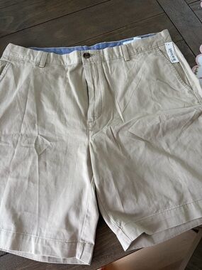 Amazon Essentials Men's Flat Front Shorts in Beige